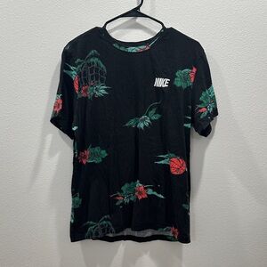 The Nike Tee men’s all over print black floral large floral basketball